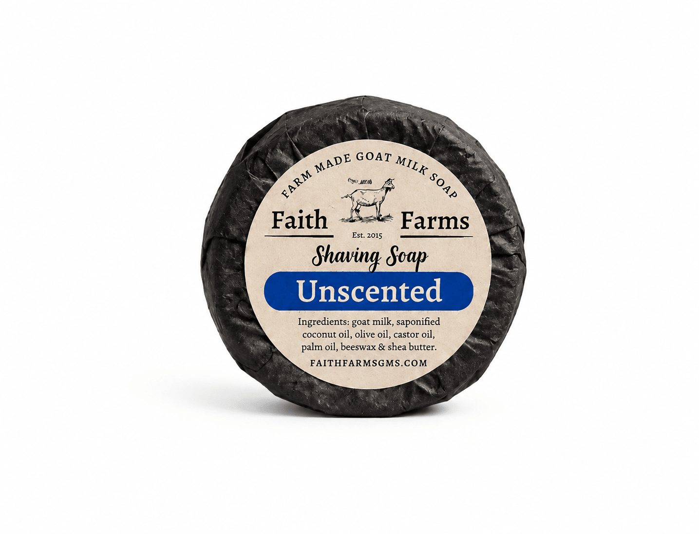 Unscented Men's Goat Milk Shaving Soap - Faith Farms Goat Milk Soap